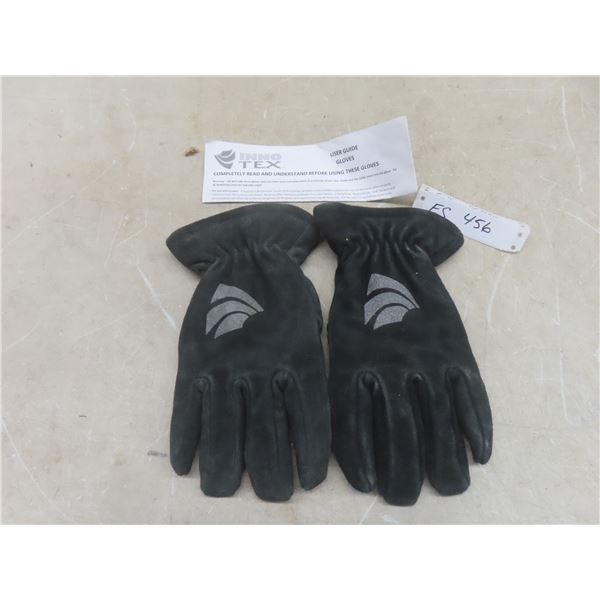 1 Pair New Black Eversoft Cowhide Gloves with Pro-Tect Insert NN0815, Size Med, 76N