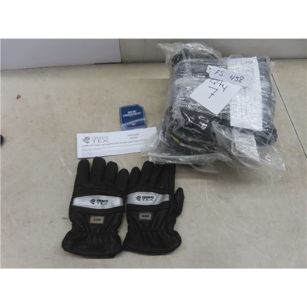 7 Pairs New Structural Fire Gloves, Assorted Sizes