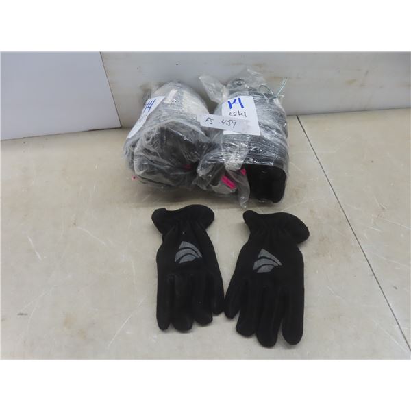 New 8 Pairs All Black Eversoft Cowhide Gloves with Pro-Tect Insert NN0815, Size Med, 70W