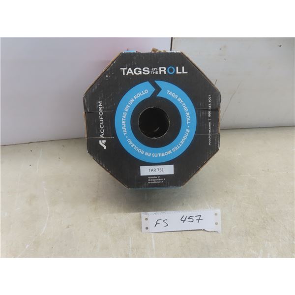 Tags By-the-Roll, Danger Barricade Red, 250/Roll