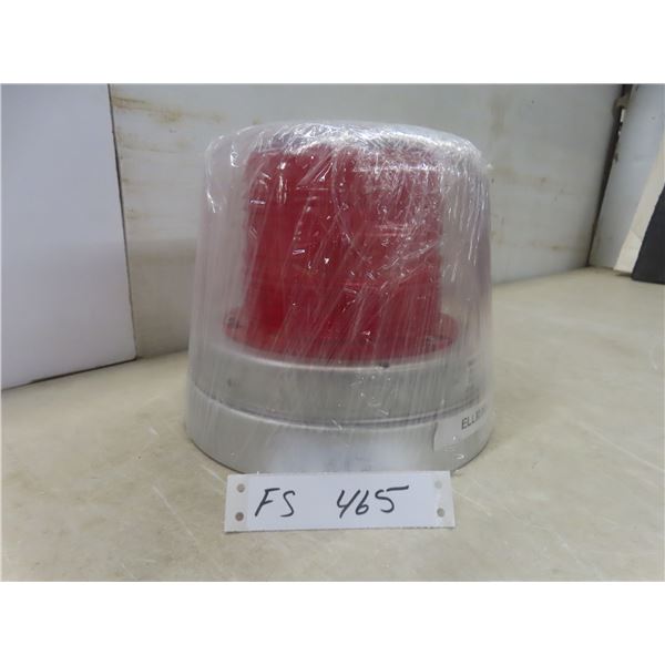 Red Light Strobe Round 12-48V PM Red with CLR Dome