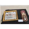 Image 1 : Coca-Cola Bottle Opener (STARR) and Coca-Cola Mirrored Advertisement 14" x 11"