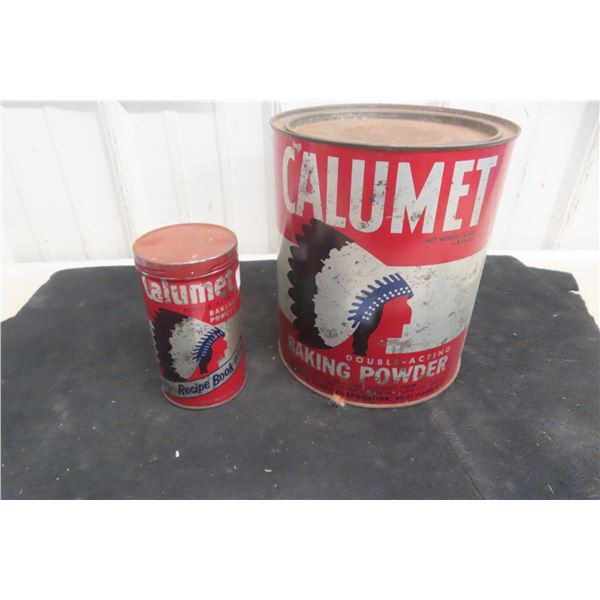 2 Calumet Baking Powder Tins (10lb, 11lb), Starwars Clone Captain Rex Electronic Command Helmet (Ha