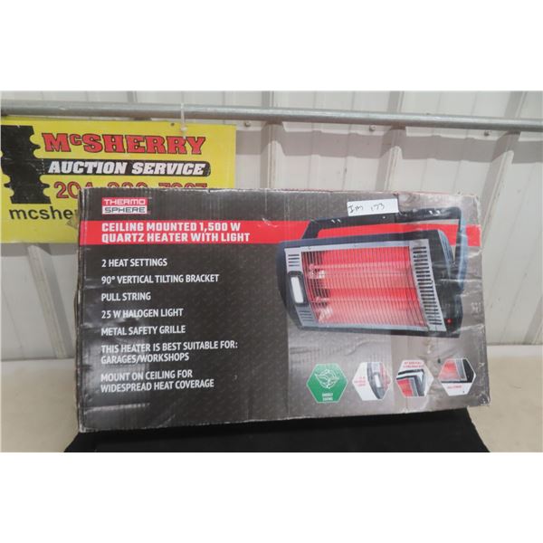 New Thermo Sphere 1500W Ceiling Mount Heater and Light