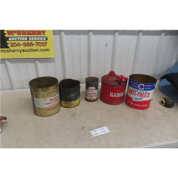 Antifreeze, Oil, Gas Can, Texaco Vacuum, and Esso and More