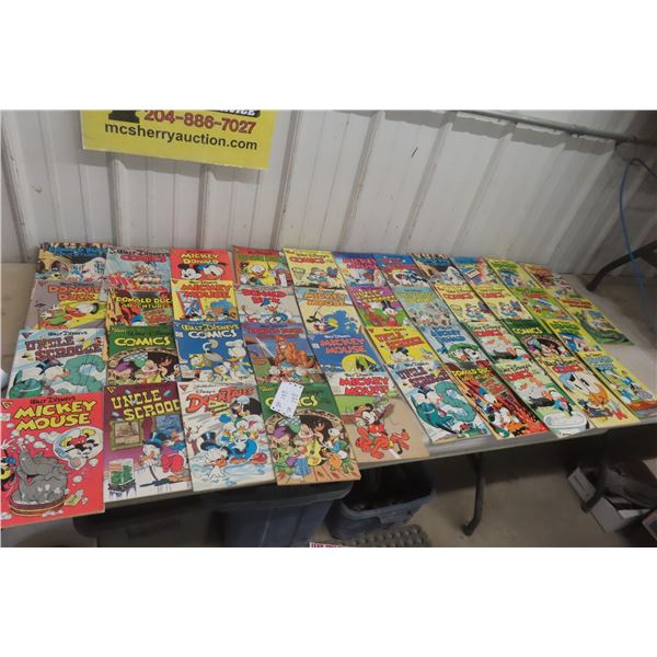 42 Gladstone Comic Books: Walt Disney Donald Duck, Mickey Mouse, and Uncle Scrooge, from the 1980s