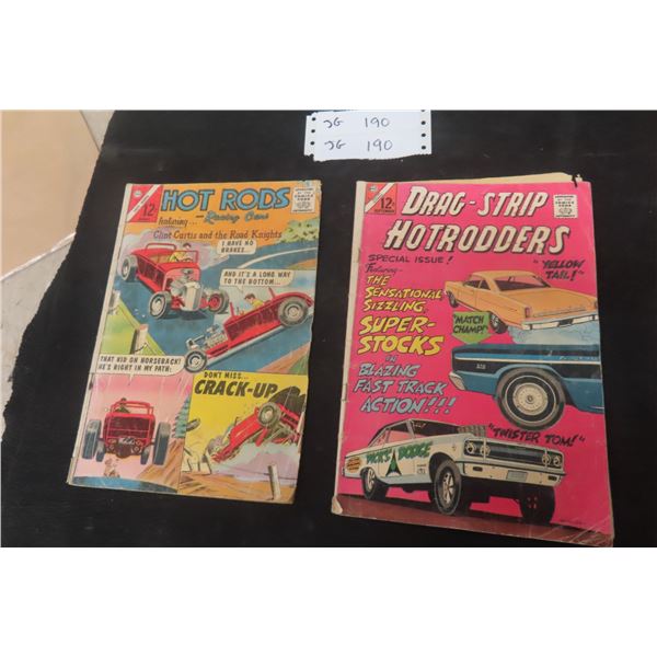 2 Charlton Comic Books: Hot Rods and Racing Cars #72 (1965) and Drag-Strip Hot Rodders Special Issu