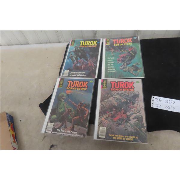 4 Turok Son of Stone Gold Key Comic Books: #105, #120, #121, and #122 (1976)