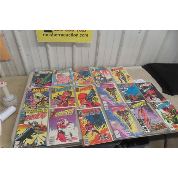 17 Daredevil Comic Books: Daredevil the Man Without Fear #163, 165, 167, 181, 182, 184, and 2 of 25