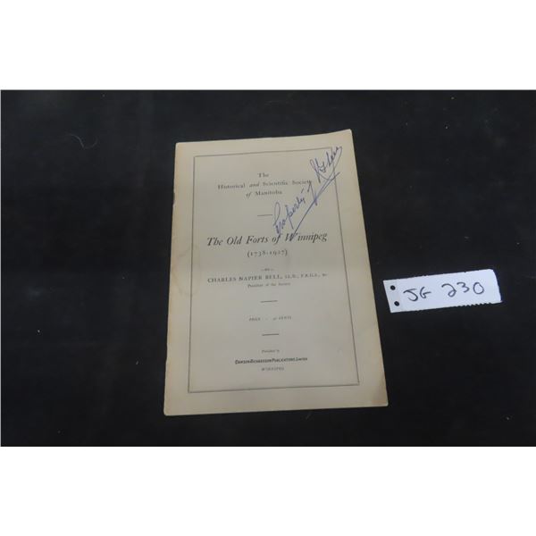 The Old Forts of Winnipeg 1738-1927 by Charles Napier Bell, The Historical Society of Manitoba