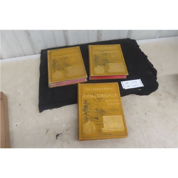 3 Books: The Canadian Album; Men of Canada, or Success by Example 1891 to 1893 (Cover Decorated in
