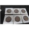 Image 1 : 6 Large One Cent Canadian Pennies (1915-1920)