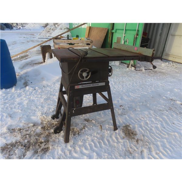Rockwell Delta 10" Cast Iron Table Saw, 115/230V Electric Motor, 1 HP