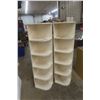 Image 1 : 2 Corner Shelving Units, 12" x 16" x 61"