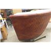 Image 2 : Vintage Upholstered and Arborite Bar with Shelves &  2 Swivel Bar Stools
