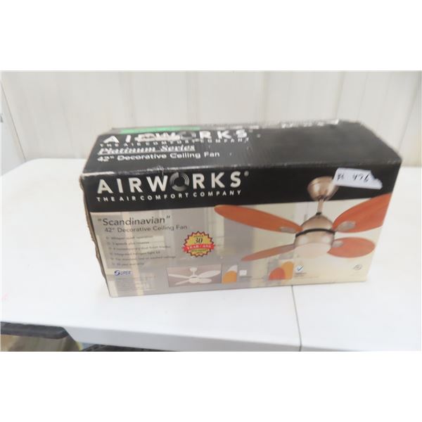 Never-Used AirWorks 42" Ceiling Fan