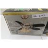 Image 2 : Never-Used San Marino 36" Ceiling Fan with Brushed Steel Finish