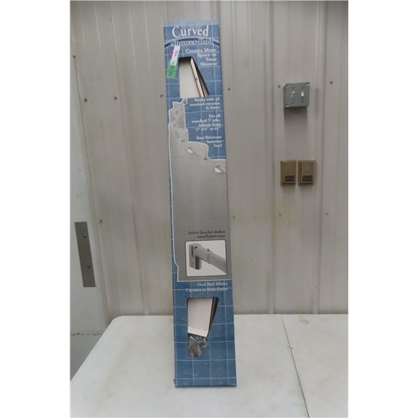 New Curved Stainless Steel Shower Rod for Standard 5' Bathtubs