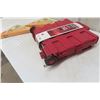 Image 4 : Two New 2-Packs of Oak-Patterned Corner Shelves and New Collapsible Portable Red File Cart on Wheel