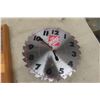 Image 2 : Vintage Framed Wood Inlay Golfer Art, Home Depot Saw Blade Clock