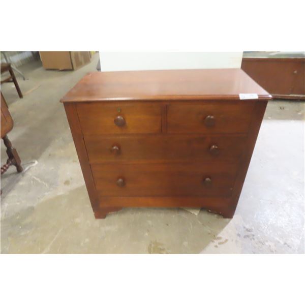 Antique Solid Wood Dresser, 4 Drawers