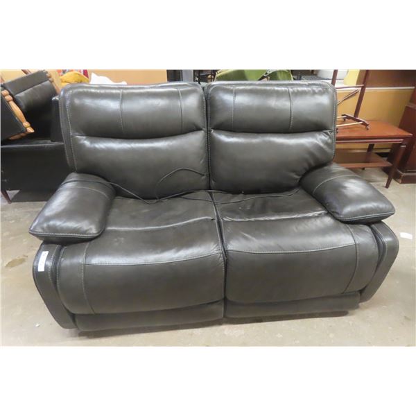 Leather/Leatherette Style Power Recliner Couch, 65" Wide, Good Quality