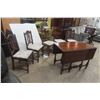 Image 1 : Antique Gate Leg Table and 5 Chairs, 50" x 42" x 29"