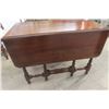 Image 2 : Antique Gate Leg Table and 5 Chairs, 50" x 42" x 29"