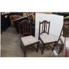 Image 9 : Antique Gate Leg Table and 5 Chairs, 50" x 42" x 29"