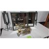 Image 2 : 2 x 16" Decorative Wall Mirrors, 2 Candle Holders, and Ceiling Light Fixture