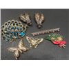Image 11 : Jewellery Box with Fashion Jewellery: Brooches, Rings, Necklaces, and More