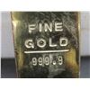 Image 5 : Vintage Souvenir Gold Bar Paperweight, 7" x 2.25", Just Over One Pound