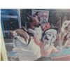 Image 3 : 2 Framed Pictures: Dogs Playing Pool, 17" x 21"