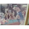 Image 4 : 2 Framed Pictures: Dogs Playing Pool, 17" x 21"
