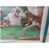 Image 6 : 2 Framed Pictures: Dogs Playing Pool, 17" x 21"