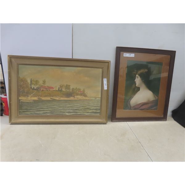 2 Framed Pictures, 24" x 20" and 20" x 30"