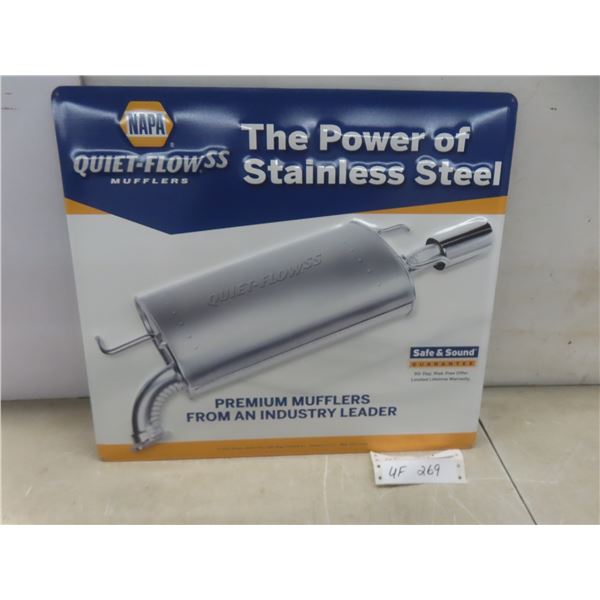 Metal Sign: Napa Quiet-Flow Muffler, 16" x 18"