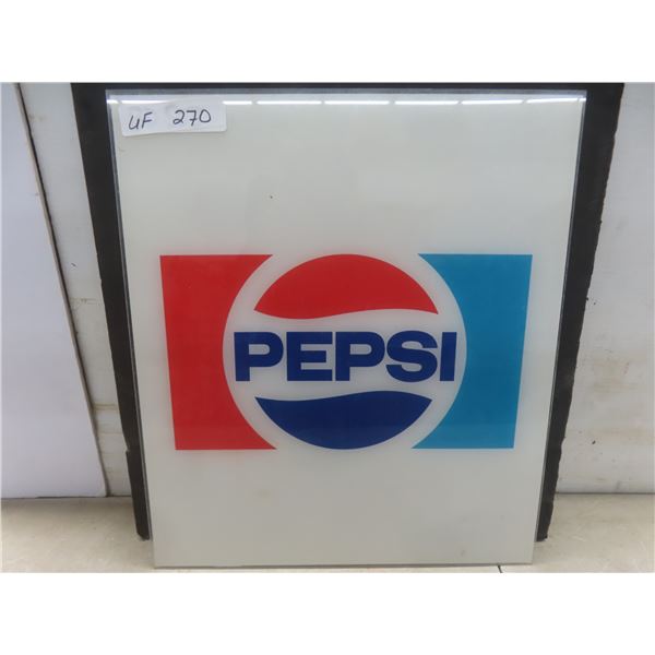 Pepsi Plexiglass Sign, 18" x 16"