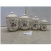 Image 1 : Stoneware 4-Piece Ceramic Canister Set