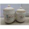 Image 3 : Stoneware 4-Piece Ceramic Canister Set