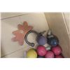 Image 4 : Antique Billiard Clay Balls, Rack, Table Hook, Rest End, and Cue Stick Ends