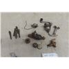 Image 1 : Antique Model A/T Car Parts: Sediment Bulb Assembly, Glass Sediment Bowls, Handles, Hood Latch, Sta