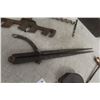 Image 5 : Antique Carpenters Tools: Wrightsville No.7 Planer, Tape Line, Hand Drill, Clevis, Outside Caliper,