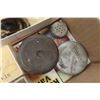 Image 4 : Antique General Store Products: Dart Box Set (4), Pocket Knife, Powder Box, Pen Nibs, Universal Ear