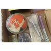 Image 6 : Antique General Store Products: Dart Box Set (4), Pocket Knife, Powder Box, Pen Nibs, Universal Ear