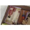 Image 8 : Antique General Store Products: Dart Box Set (4), Pocket Knife, Powder Box, Pen Nibs, Universal Ear