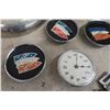 Image 4 : Vintage Car Emblem Lot: 5 Buick Tri-Shield Wheel Caps, 1955 Ford V8 Fender Emblem, 1977-80 Dodge Cu