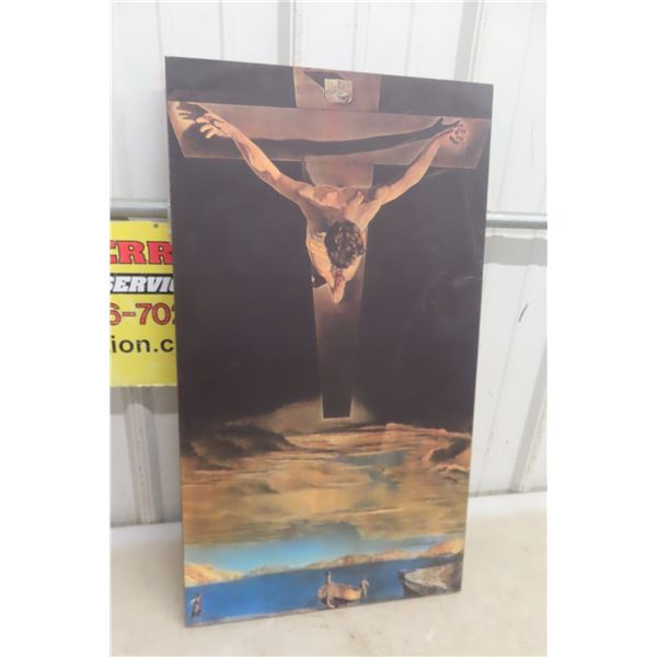 Salvador Dalí — Christ of St. John of the Cross, Oil on Canvas, 28" x 16", The Glasgow Art Gallery
