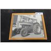Image 1 : Original Framed 1958 Photograph of Niverville IHC Dealership with New 560 IHC Tractor, 11" x 9"