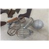 Image 2 : Antique Hardware: Clamp-On Light, Lighting Rod Ball, Furniture Parts, Screws, Buggy Step, and Wire